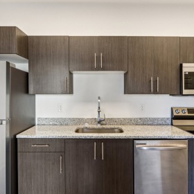 Kitchen brown cabinets 