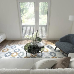 Relax and unwind in stylish living spaces a living room with a couch and a tv
